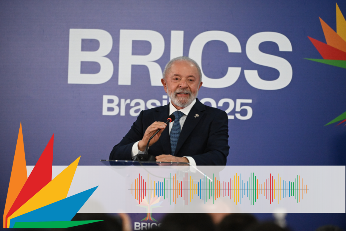 O Presidente Luiz Inácio Lula da Silva, participou de entrevista coletiva, no encerramento a Cúpula de Líderes do BRICS no Museu de Arte Moderna (MAM), no Rio de Janeiro - Foto: Rafa Pereira/BRICS Brasil