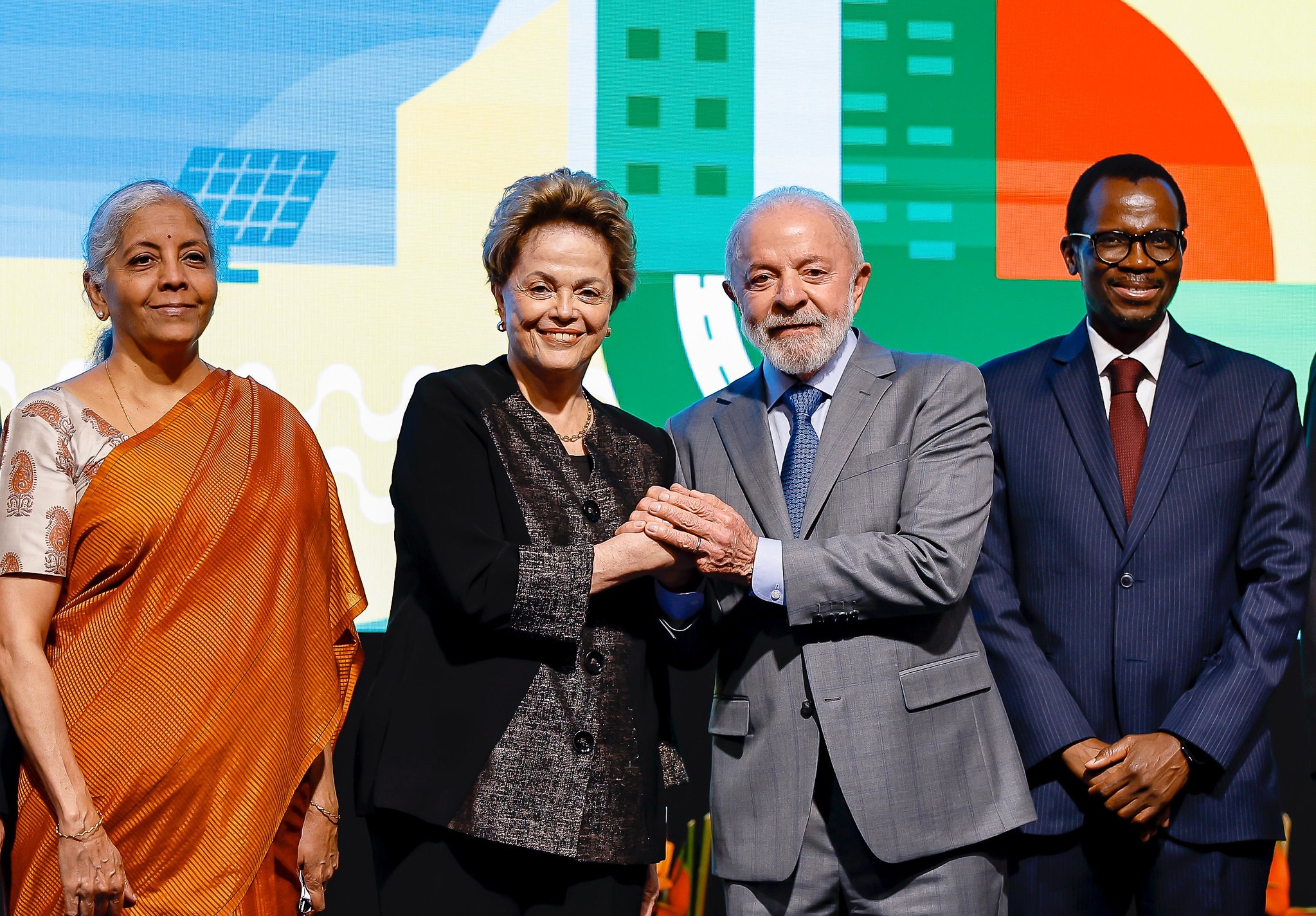 Presidente Lula e presidenta do NDB, Dilma Rousseff, celebram dez anos do NDB em cerimönia no RJ, às vésperas da Cúpula do BRICS - Foto: Ricardo Stuckert / PR