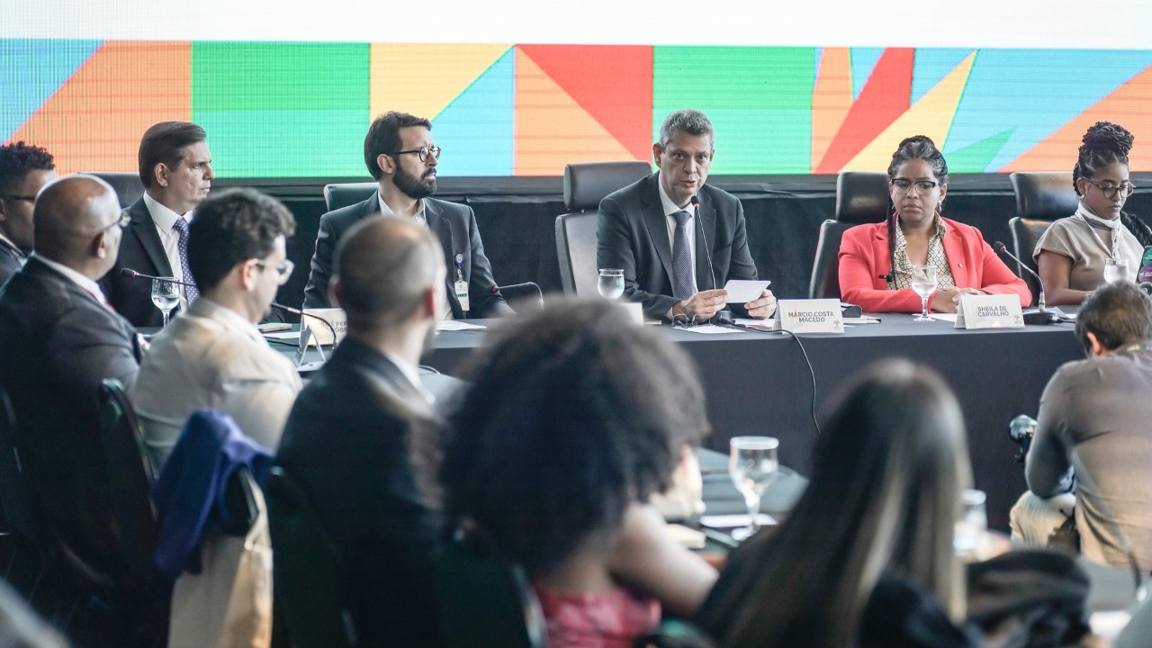 Juventude do BRICS realizou a 7ª Cúpula de Energia nesta segunda-feira, 6/6, com a presença do ministro da Secretaria-Geral da Presidência da República, Márcio Macêdo, e da Jovem Campeã Climática da COP30, Marcele Oliveira. Foto: Rafa Neddermeyer / BRICS Brasil