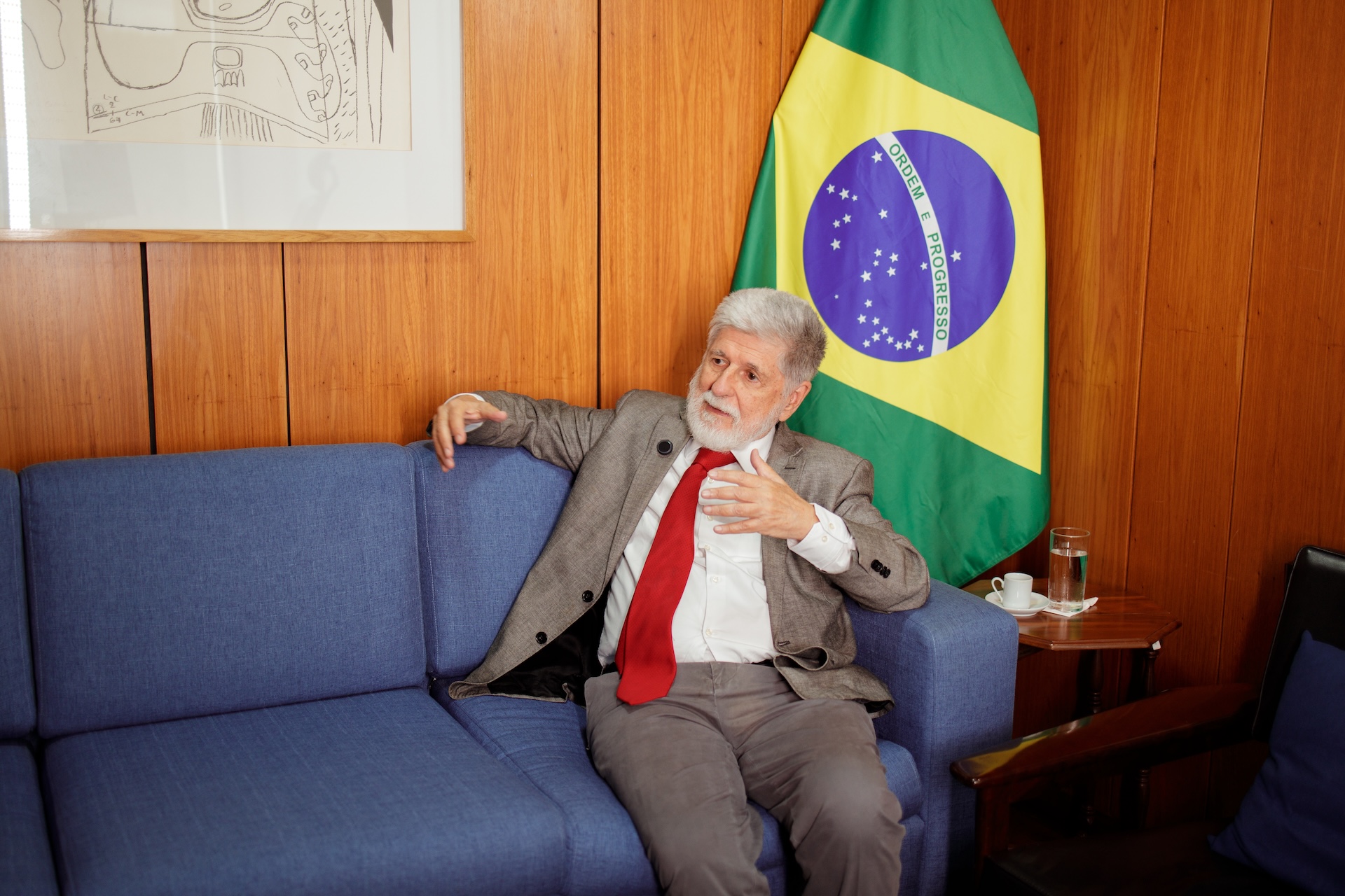 O diplomata Celso Amorim é um pensador reconhecido internacionalmente e  tem uma extensa carreira na diplomacia brasileira. Crédito: Audiovisual BRICS Brasil.